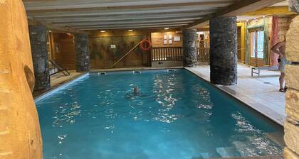 Arc 1800 Roselend 3 rooms calm residence 5/6 people, skis, pool