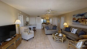TV, DVD player - Siesta Key 5th Floor Center Front Condo on Crescent Beach 180' Panoramic Views (Sarasota)
