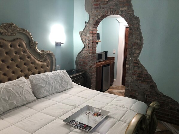 獨特裝潢、布置獨特、免費無線上網、床單