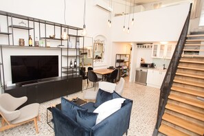 Premium House, 1 Queen Bed, Non Smoking | Living area | Flat-screen TV, Netflix - Sasson & Co Luxury 1BR House Neve Tzedek (Tel Aviv)