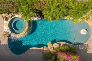 Outdoor pool, a heated pool - 4,578 Sq Ft Estate, 5 King Beds, All En Suites, Putting Green, Basketball Hoop (Palm Springs)