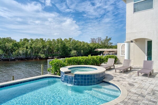 Outdoor pool, a heated pool