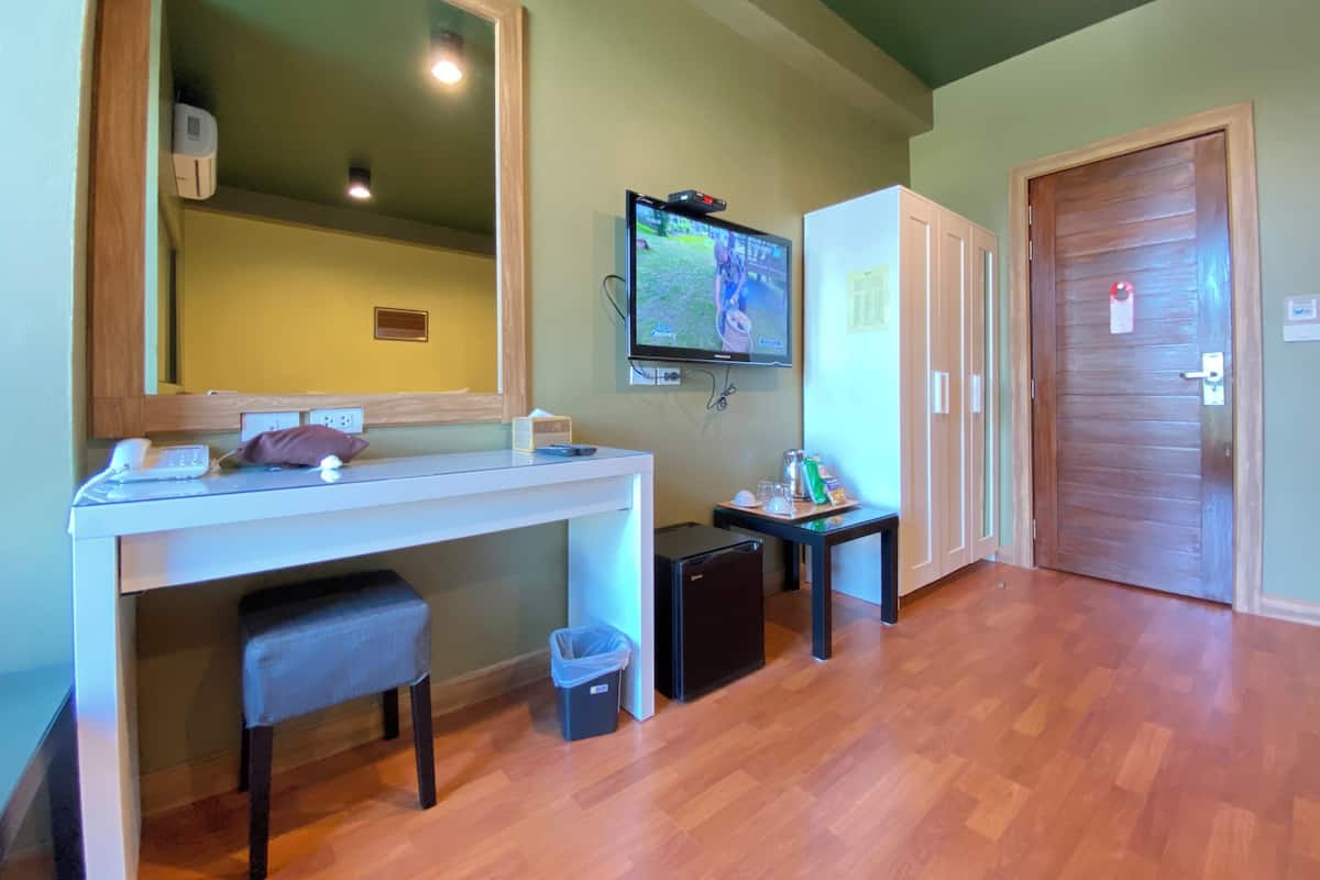 Minibar, desk, blackout curtains, soundproofing