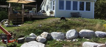 ハバードの中心部にあるオーシャンフロントのコテージ。