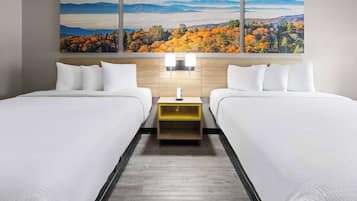 Habitación, 2 camas de matrimonio, no fumadores | Ropa de cama de alta calidad y decoración individual