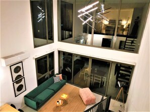 Design Loft, 1 Bedroom, Lake View (with loft) | Living area