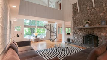 Fernseher, Kamin, Videospiele, DVD-Player