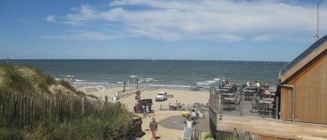Beach nearby, sun-loungers