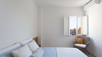 1 bedroom, memory foam beds, iron/ironing board, travel crib