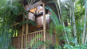 Cabaña Premium, vista al jardín