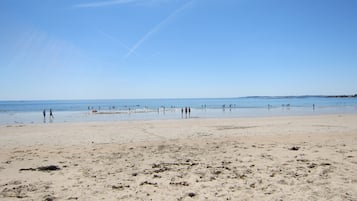 Plage à proximité, chaises longues, serviettes de plage