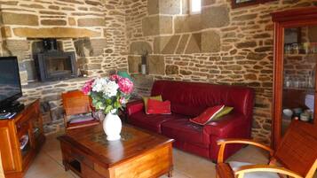 TV, fireplace, DVD player
