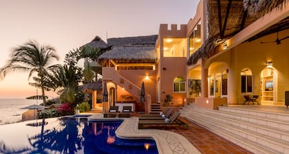 Luxurious Oceanfront Villa - Steps from Manzanillo Beach - Best View in Puerto