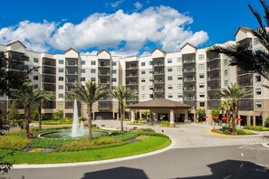 Experience the hotel's sleek, contemporary design, featuring balconies on each floor and beautifully maintained gardens.