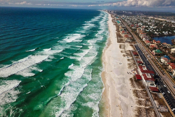 View of beach access area