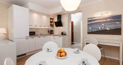 Zdrojowa 20 Świnoujście | Beige Apartment | Remote Work | 450 m from the Beach |