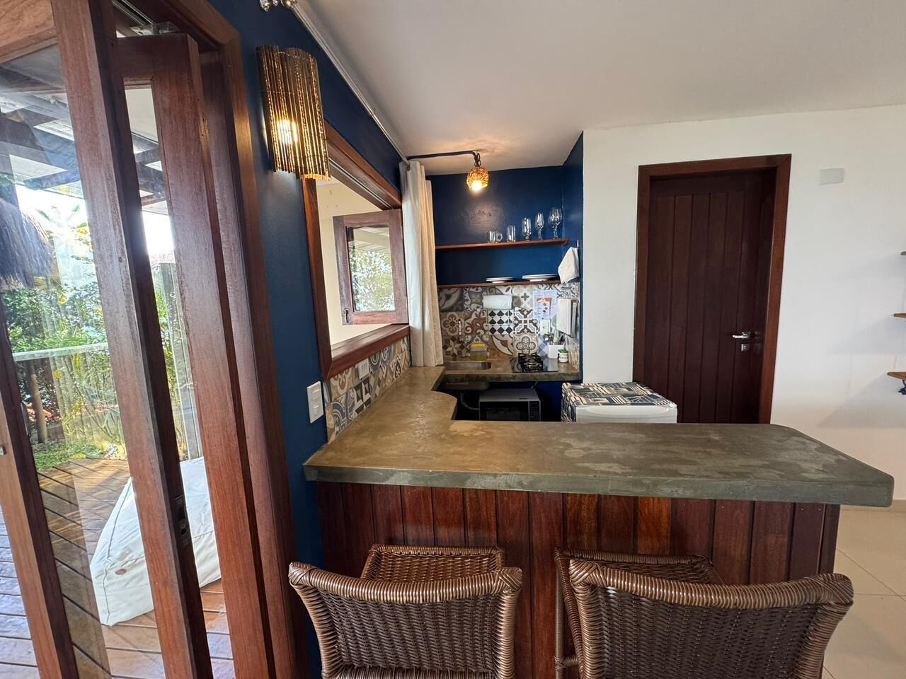 Honeymoon Apartment, 1 Katil Ratu (Queen), Non Smoking, Sea View | Dapur peribadi | Ketuhar gelombang mikro, cerek elektrik, pembakar roti, pengisar 