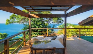 Romantik-lejlighed - 1 queensize-seng - ikke-ryger | Terrasse/gårdhave