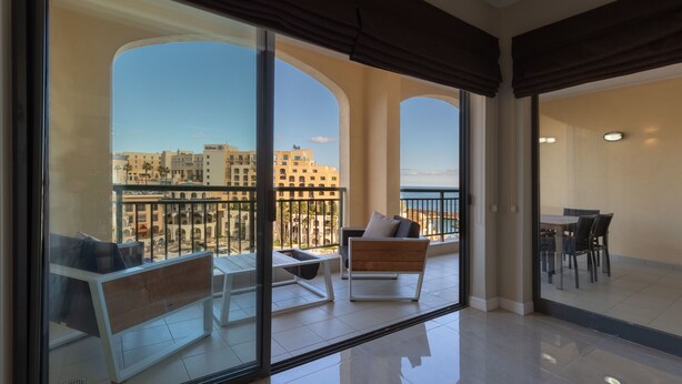 Luxury Apartment, Sea View (1) | Terrace/patio - 3BR LUXURY PORTOMASO MARINA (St. Julian's)