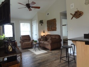 Smart TV, DVD player, books