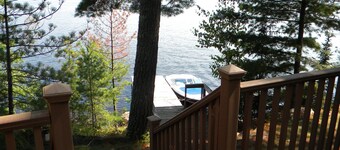 Wilderness modern lake cabin