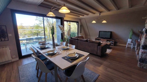 house discreet nature chalet calm and peaceful swimming pool lake fishing