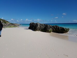Plage à proximité, chaises longues, serviettes de plage