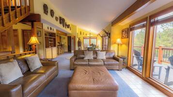 Smart TV, fireplace, DVD player, table tennis