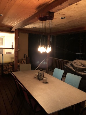 Outdoor dining - Indoor basketball, ping pong, shuffleboard and more! (Angel Fire)