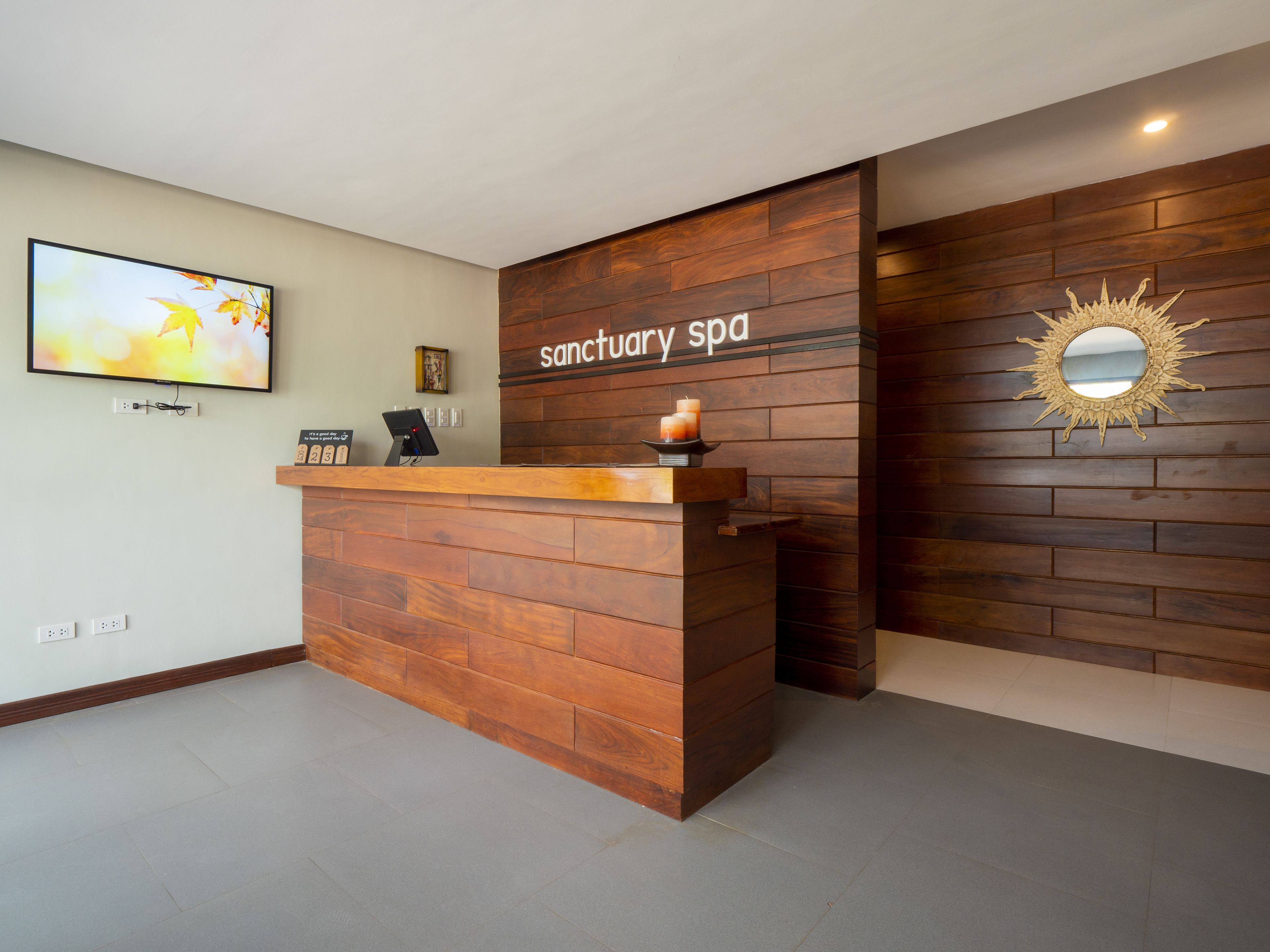 Recepção do spa