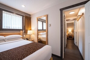 Hypo-allergenic bedding, pillow-top beds, blackout curtains