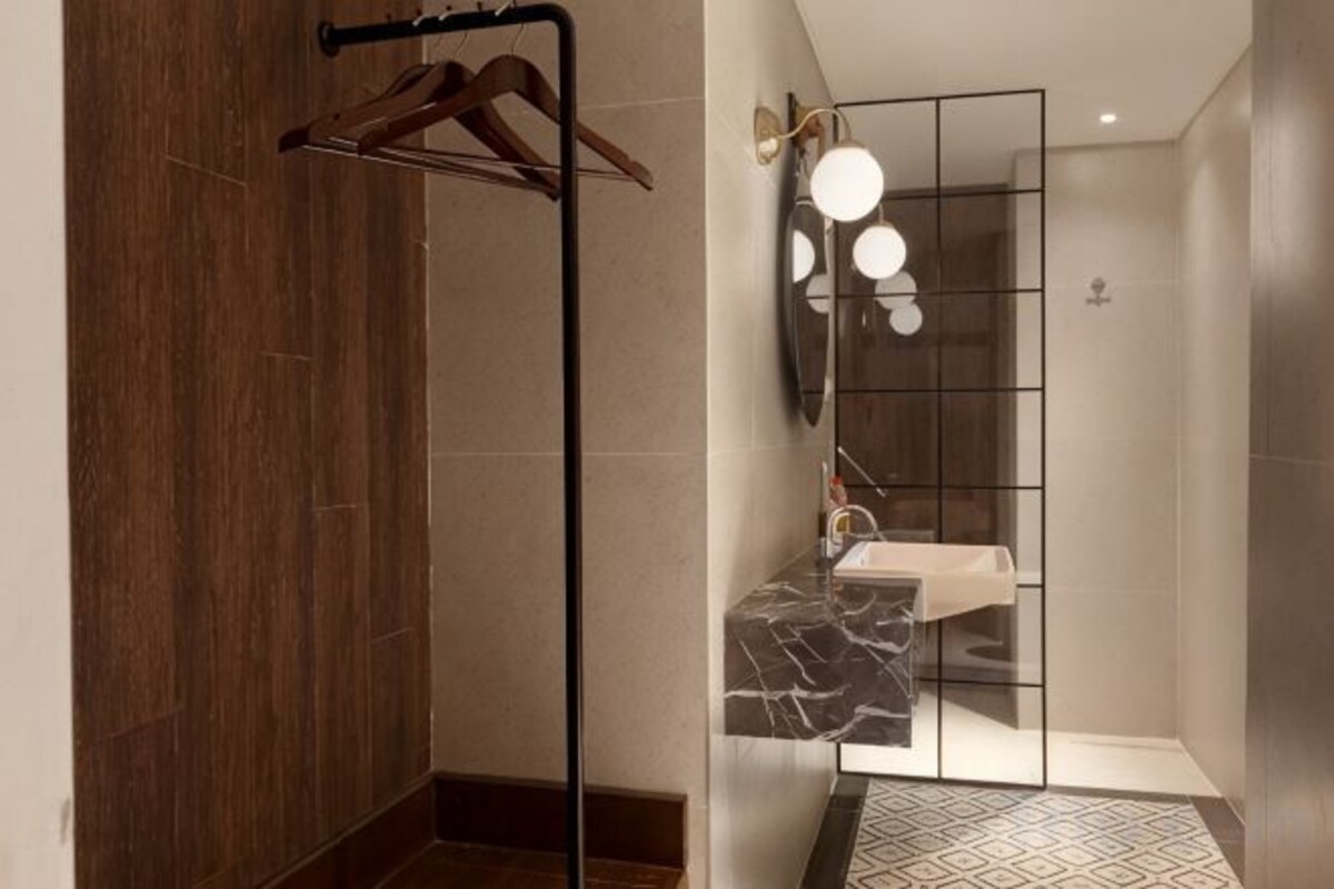 Bathroom | Shower, free toiletries, bathrobes, slippers