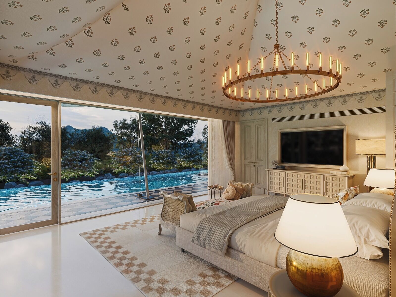 Villa Luxury (Tent, Pool, Aravali View) | Biancheria in cotone egiziano, biancheria da letto di alta qualità