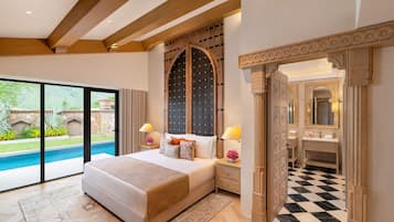 Luxe villa (Pool & Garden) | Lakens van Egyptisch katoen, luxe beddengoed, donzen dekbedden
