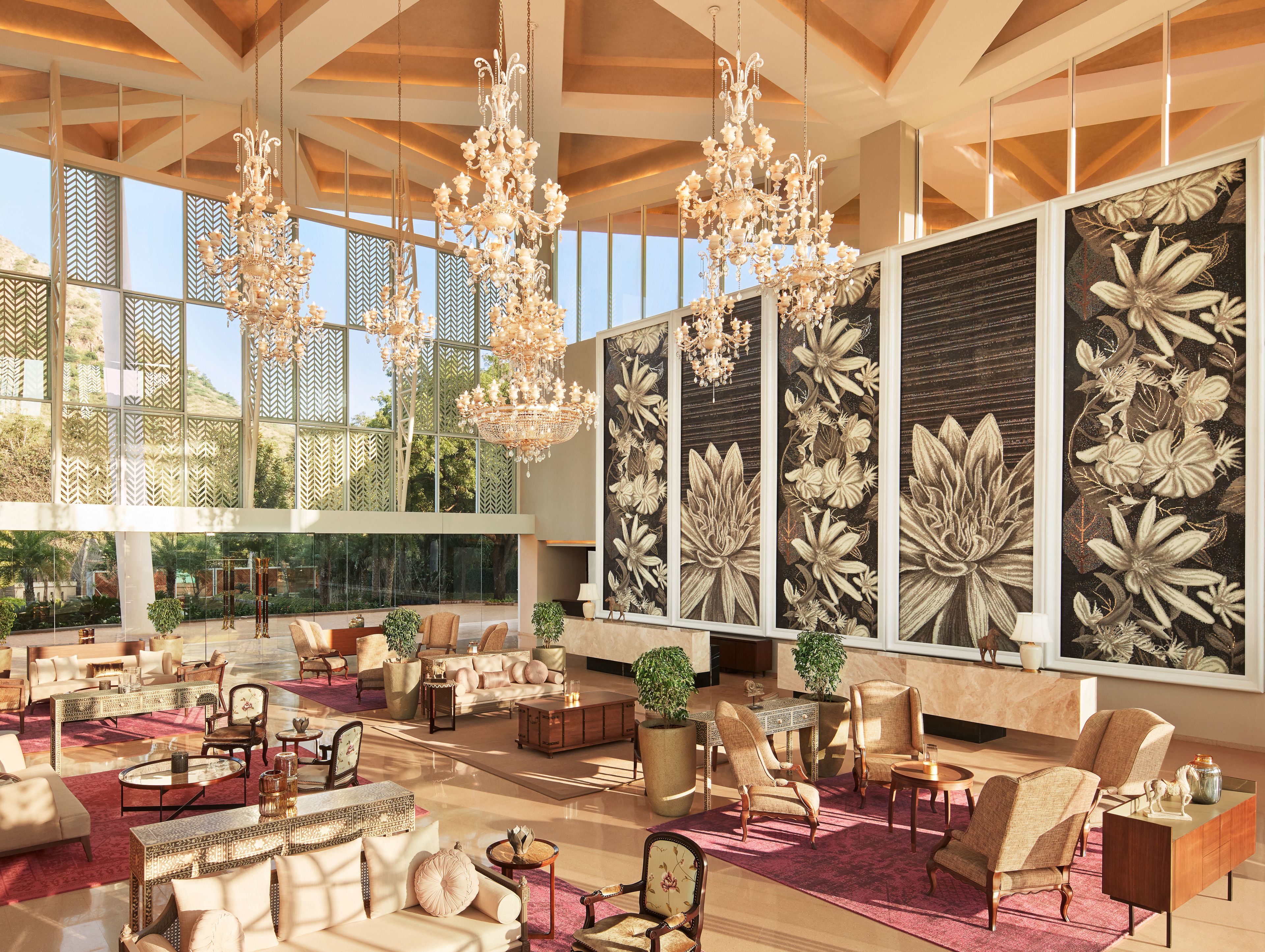 deluxe room with garden view and balcony double bed | restaurant