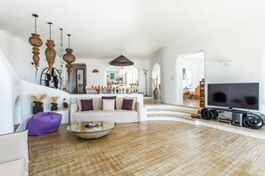 Villa, 6 Bedrooms, Private Pool | Living room | Flat-screen TV