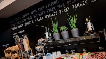 Free daily buffet breakfast