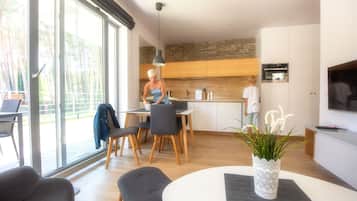 Comfort-íbúð - 1 svefnherbergi | Stofa | Flatskjársjónvarp