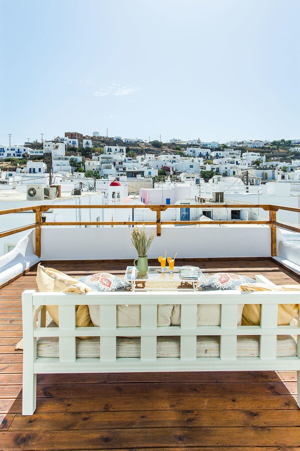 Villa, 3 Bedrooms, City View | Terrace/patio - Juliette by The Pearls Collection (Mykonos)