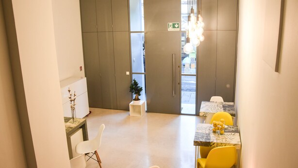 Sitteområde i lobbyen