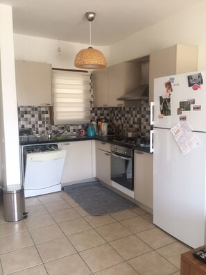 Apartment | Private kitchen | Full-sized fridge, stovetop, cookware/dishes/utensils - Ece Apart (Ula)