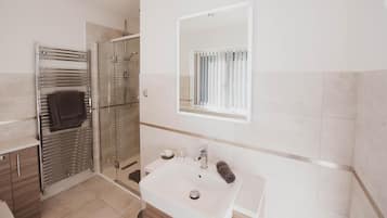 Free toiletries, hair dryer, towels
