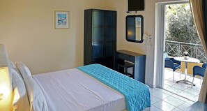 Desk, free WiFi, bed sheets
