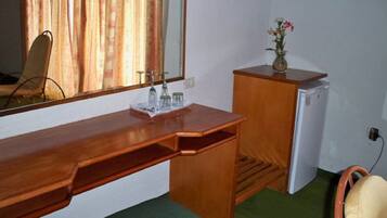 Minibar, blackout curtains, bed sheets