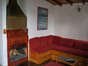 30 吋電視連衛星電視頻道、壁爐