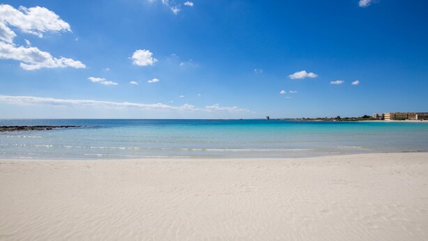 A beach with clear blue water and a sandy shore. -  Corallo Apartments by Barbarhouse (Porto Cesareo)