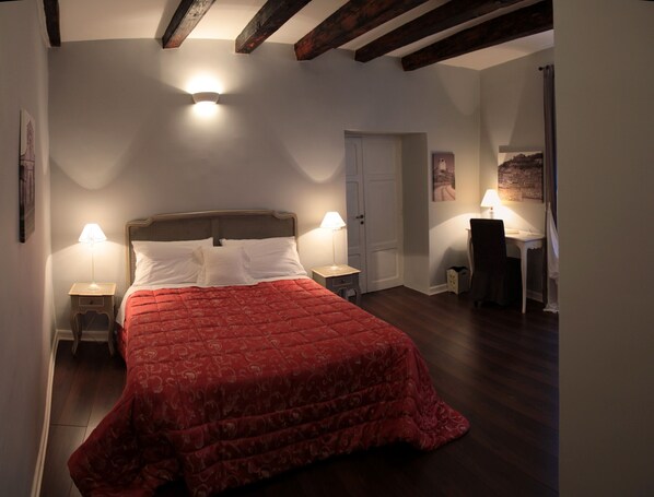 Premium bedding, down duvets, individually decorated