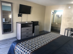 Blackout drapes, free WiFi, bed sheets