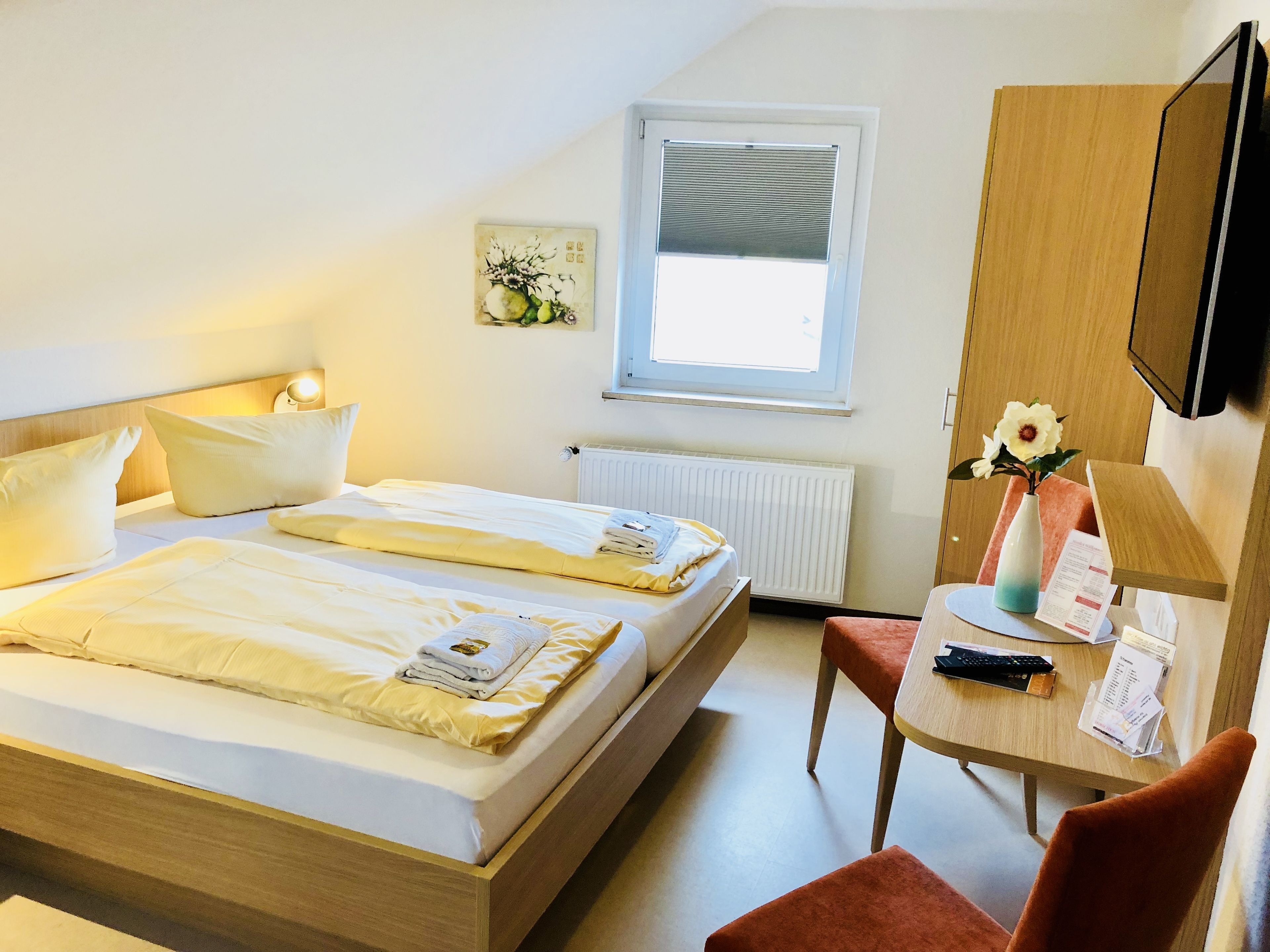 Down duvets, blackout curtains, free WiFi, bed sheets