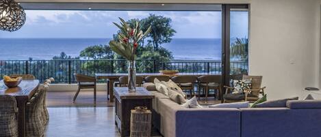 House, Multiple Beds, Beach View (Nikao Luxury Villa) | Living area